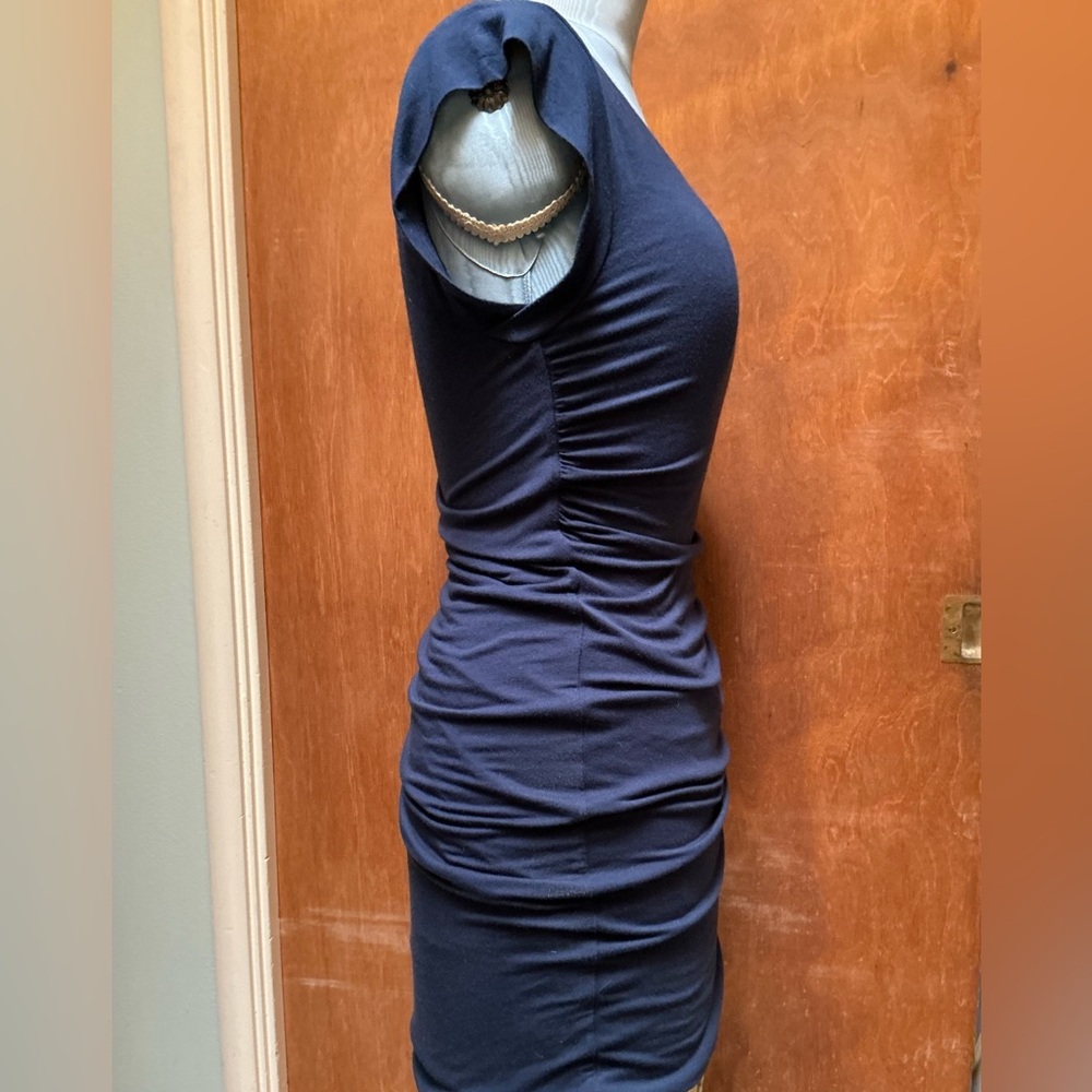 Velvet by Graham & Spencer Blue Ruched Dress - Picture 9 of 9